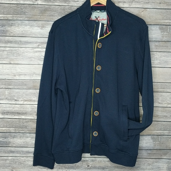 Robert Graham Other - ROBERT GRAHAM Men's Navy Zip-Up & Button Jacket